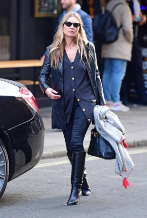 Kate Moss - Leaving a hairdresser in Soho