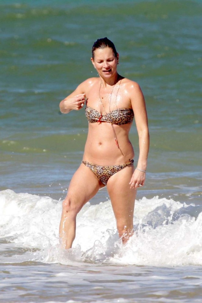 Kate Moss in Bikini on the beach in Brazil