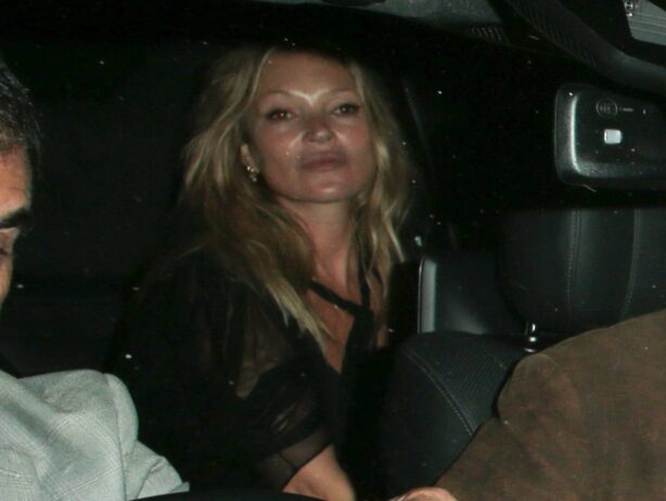 Kate Moss - Seen leaving Mick Jaggers house party in London