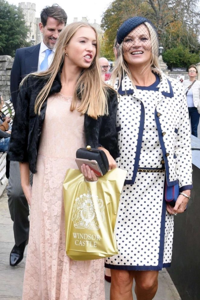 Kate Moss with her daughter Lila Grace Moss - Leaving Windsor Castle