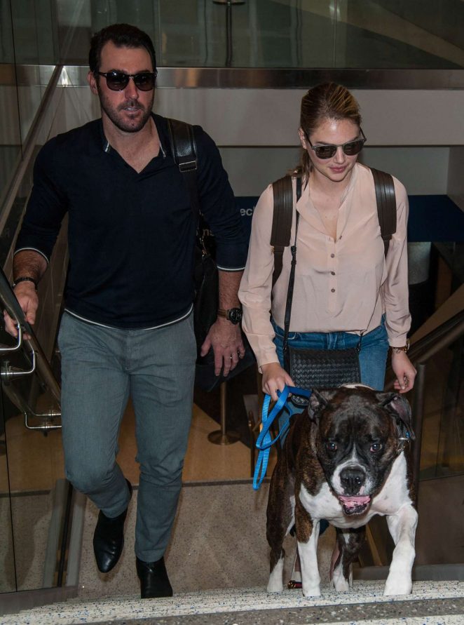 Kate Upton and Fiance Justin Verlander at LAX Airport in Los Angeles
