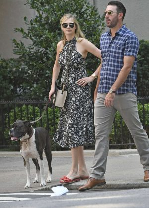 Kate Upton and Justin Verlander walk their dog Harley in New York City