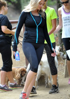 Kate Upton in Tights at Runyon Canyon in LA