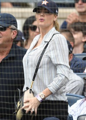 Kate Upton at Yankees vs Astros game in Bronx