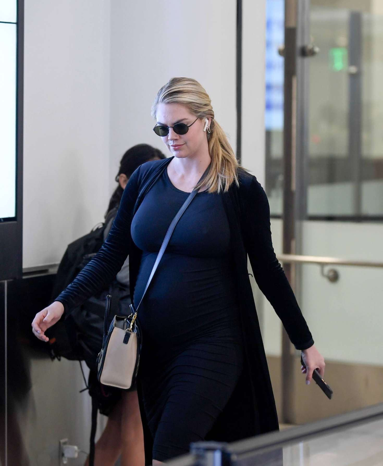 Kate Upton 2018 : Kate Upton in Black Dress at LAX airport -03. 