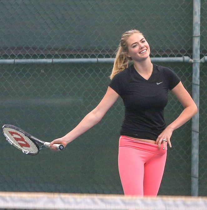 Kate Upton In Pink Tights Playing Tennis 20 Gotceleb