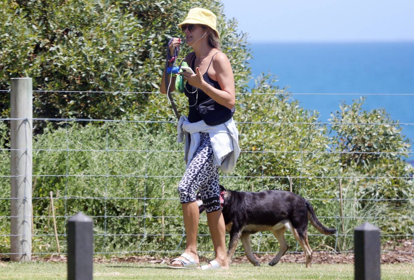 Kate Walsh - Out walking her dog in Perth