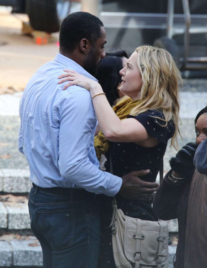Kate Winslet and Idris Elba on the set of 'The Mountain Between Us' in Vancouver