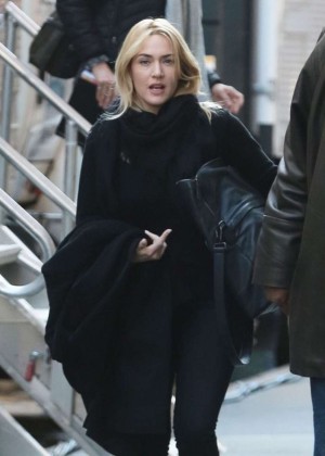 Kate Winslet on the set of 'Collateral Beauty' in NYC