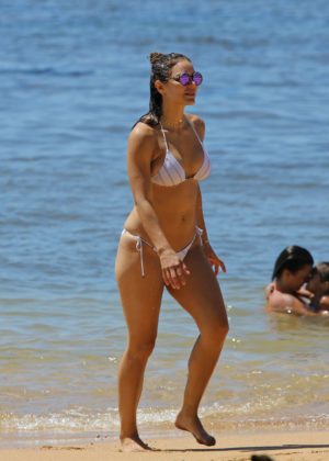 Katharine McPhee - Bikini Candids at a Beach in Hawaii