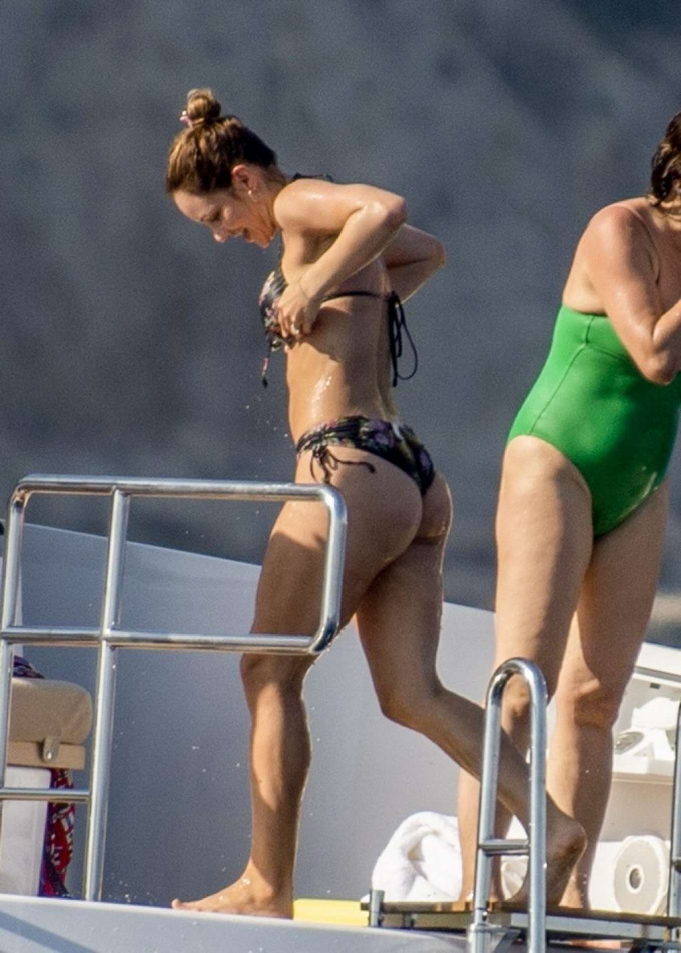 Katharine McPhee in Bikini on the yacht in Capri. 