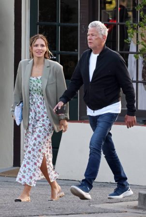 Katharine McPhee - With David Foster seen during a date night in Santa Barbara