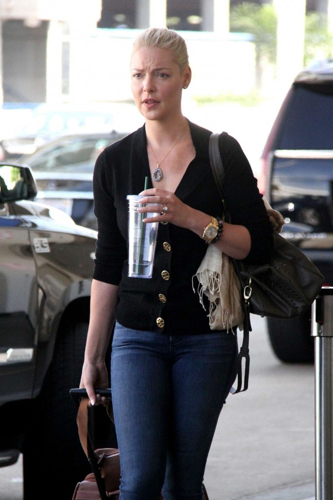 Katherine Heigl in Jeans at LAX Airport in LA