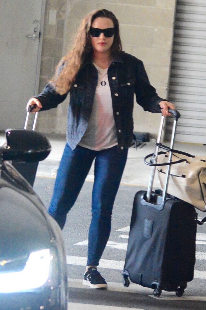 Katherine Langford in Tight Jeans Arrives in Perth