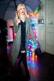 Katherine McNamara - Visits Stella McCartney Holiday Party in New York