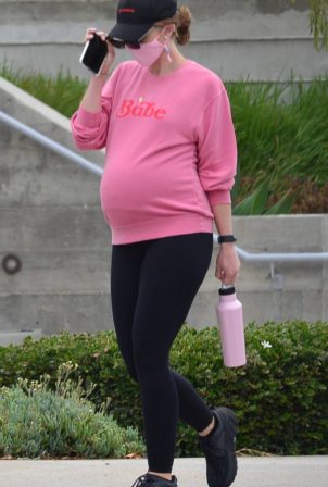 Katherine Schwarzenegger - In pink walk near her home in Santa Monica