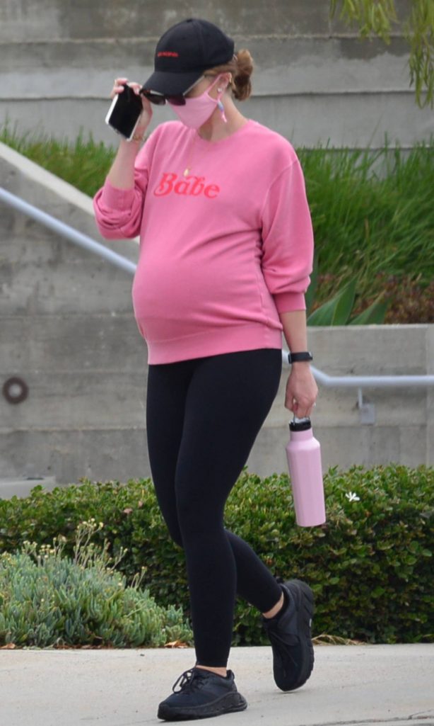 Katherine Schwarzenegger - In pink walk near her home in Santa Monica