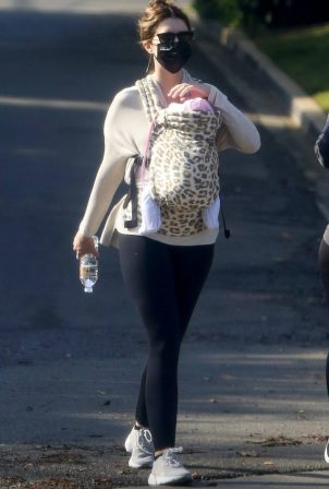 Katherine Schwarzenegger - Spotted while walks Baby Lyla on Thanksgiving