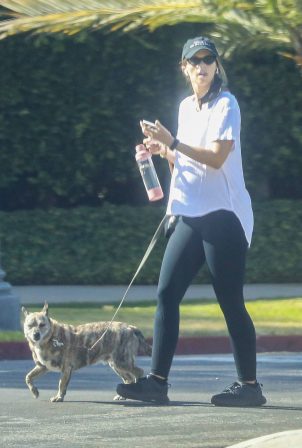 Katherine Schwarzenegger - Walk with her dog in Los Angeles