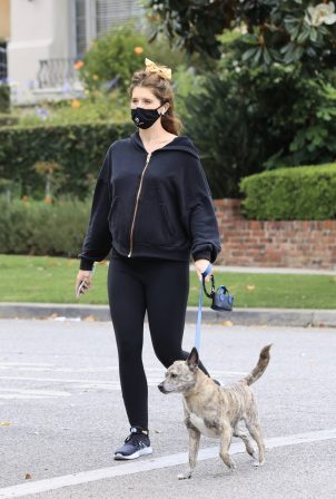 Katherine Schwarzenegger - Walking her dog in West Hollywood