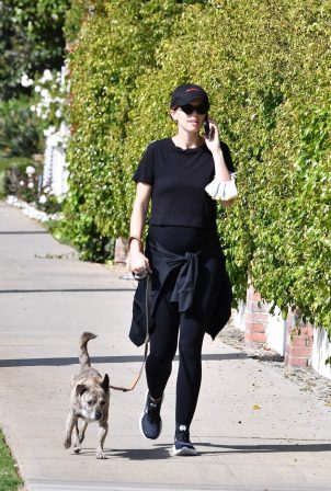 Katherine Schwarzenegger - Walking the dog in Brentwood