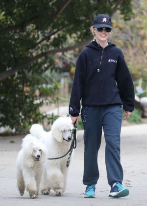Kathryn Newton - Walking her dogs in Los Angeles