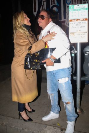 Kathy Hilton - With Scott Storch seen after dinner at Craig's in West Hollywood