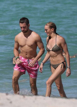 Katie Cassidy in Bikini with boyfriend in Miami