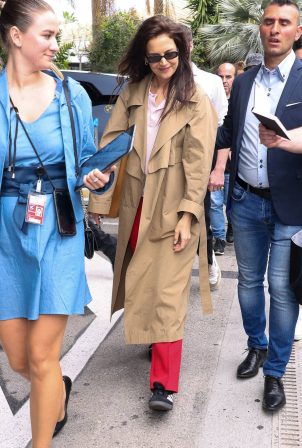Katie Holmes - Arriving ahead of 2023 Cannes film festival at Nice Airport