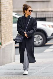 Katie Holmes in Long Coat - Out in New York