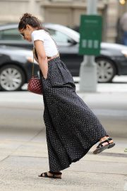 Katie Holmes in Long Skirt - Out in New York
