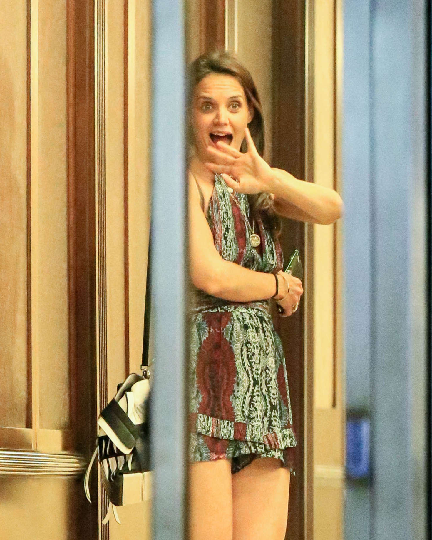 Katie Holmes in Short Dress out in New York. 