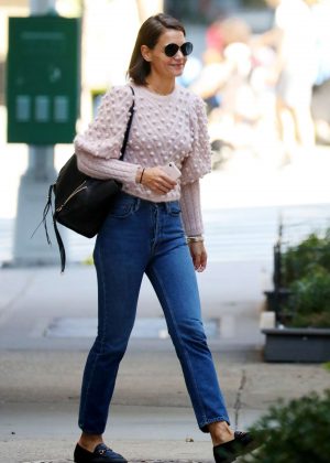 Katie Holmes in Sweater and Jeans -01 | GotCeleb