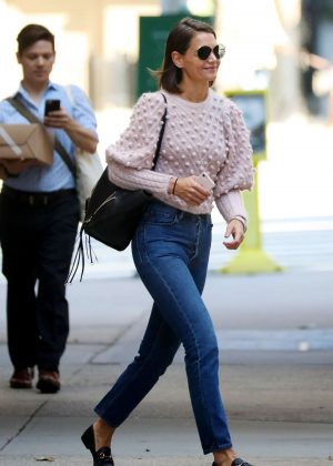 Katie Holmes in Sweater and Jeans -01 | GotCeleb