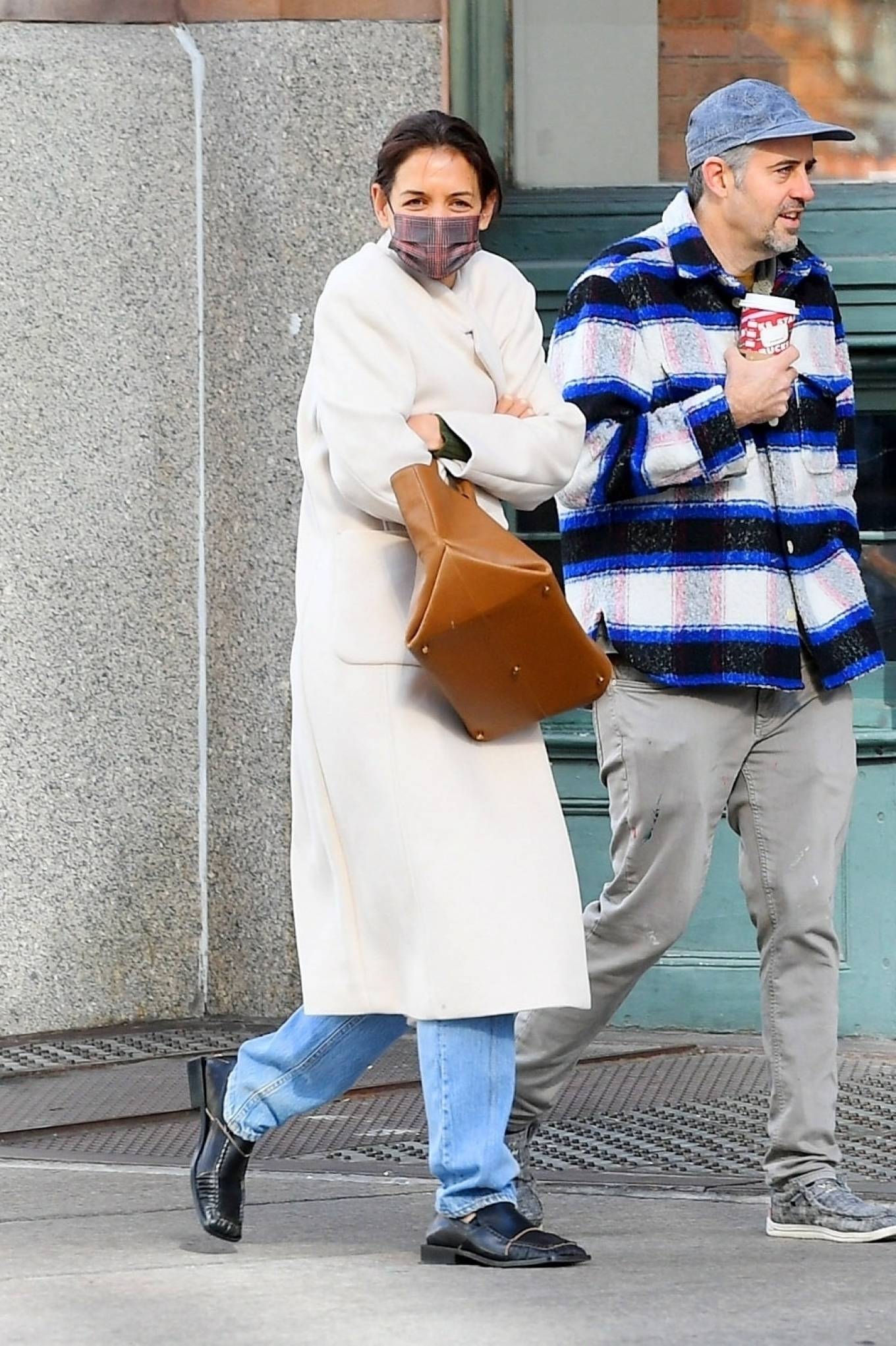 Katie Holmes 2021 : Katie Holmes – Is all bundled up in New York-02