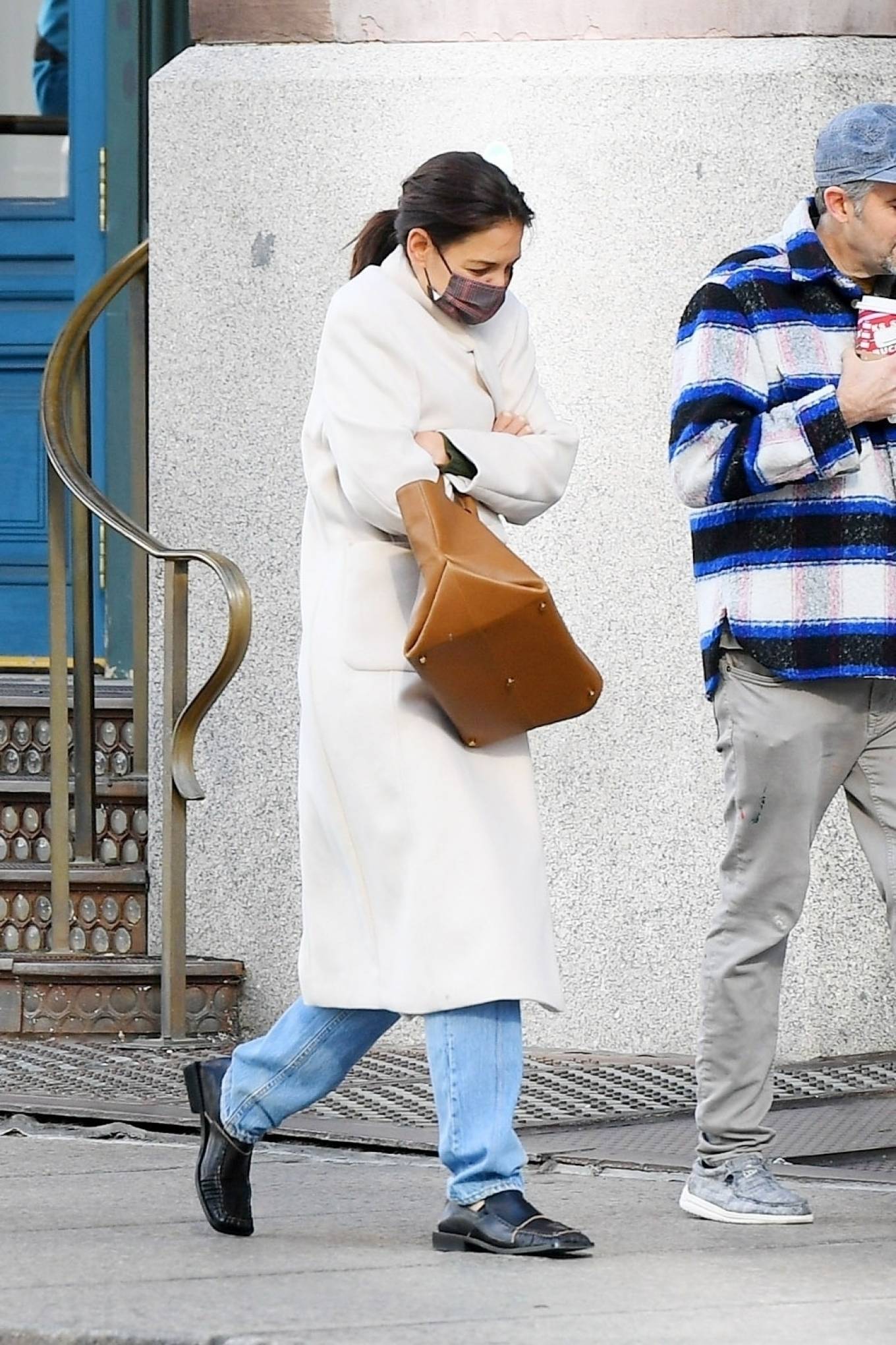 Katie Holmes 2021 : Katie Holmes – Is all bundled up in New York-06