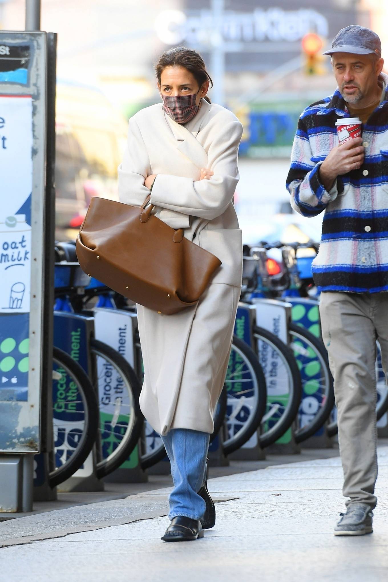 Katie Holmes 2021 : Katie Holmes – Is all bundled up in New York-07
