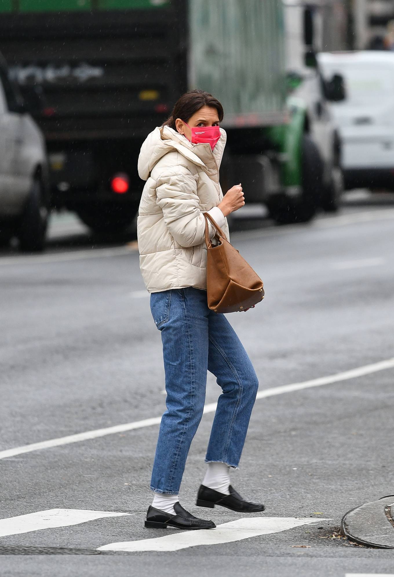 Katie Holmes 2021 : Katie Holmes – Is pictured while out in New York-01