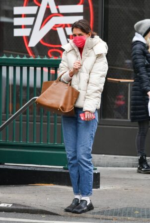 Katie Holmes - Is pictured while out in New York