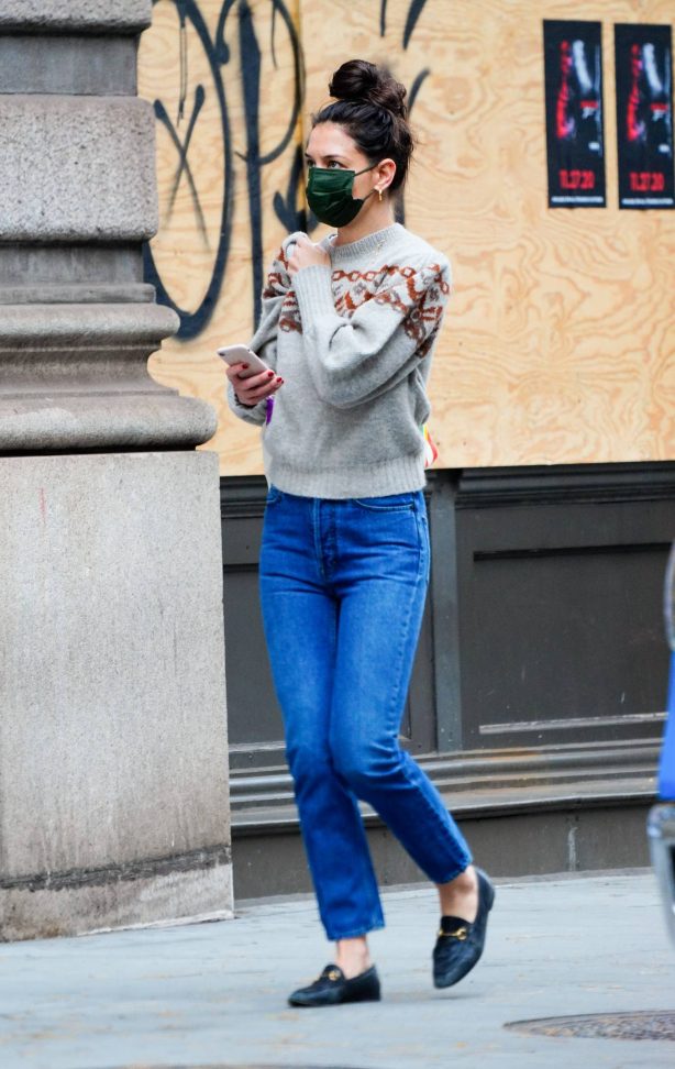 Katie Holmes - Look casual in denim while out in New York