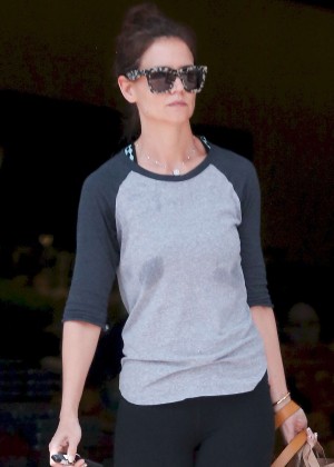 Katie Holmes in Tights out in Calabasas