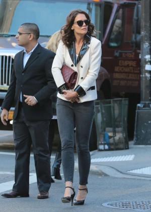 Katie Holmes in Tight Jeans out in NYC