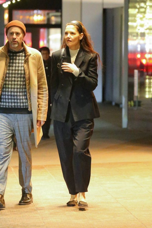 Katie Holmes - Steps out for dinner with producer Michael Fitzgerald in New York