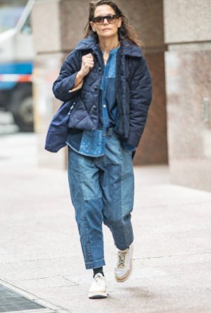 Katie Holmes - Wear denim while stepping out in New York