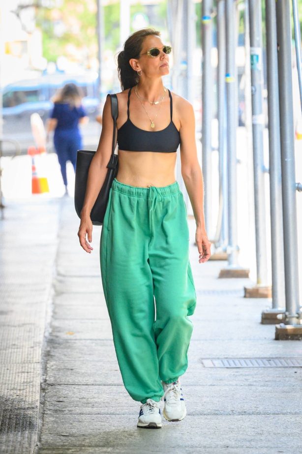 Katie Holmes - Wearing bra on the streets of New York