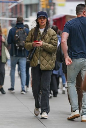 Katie Holmes - Wears Chloe sneakers while out in New York