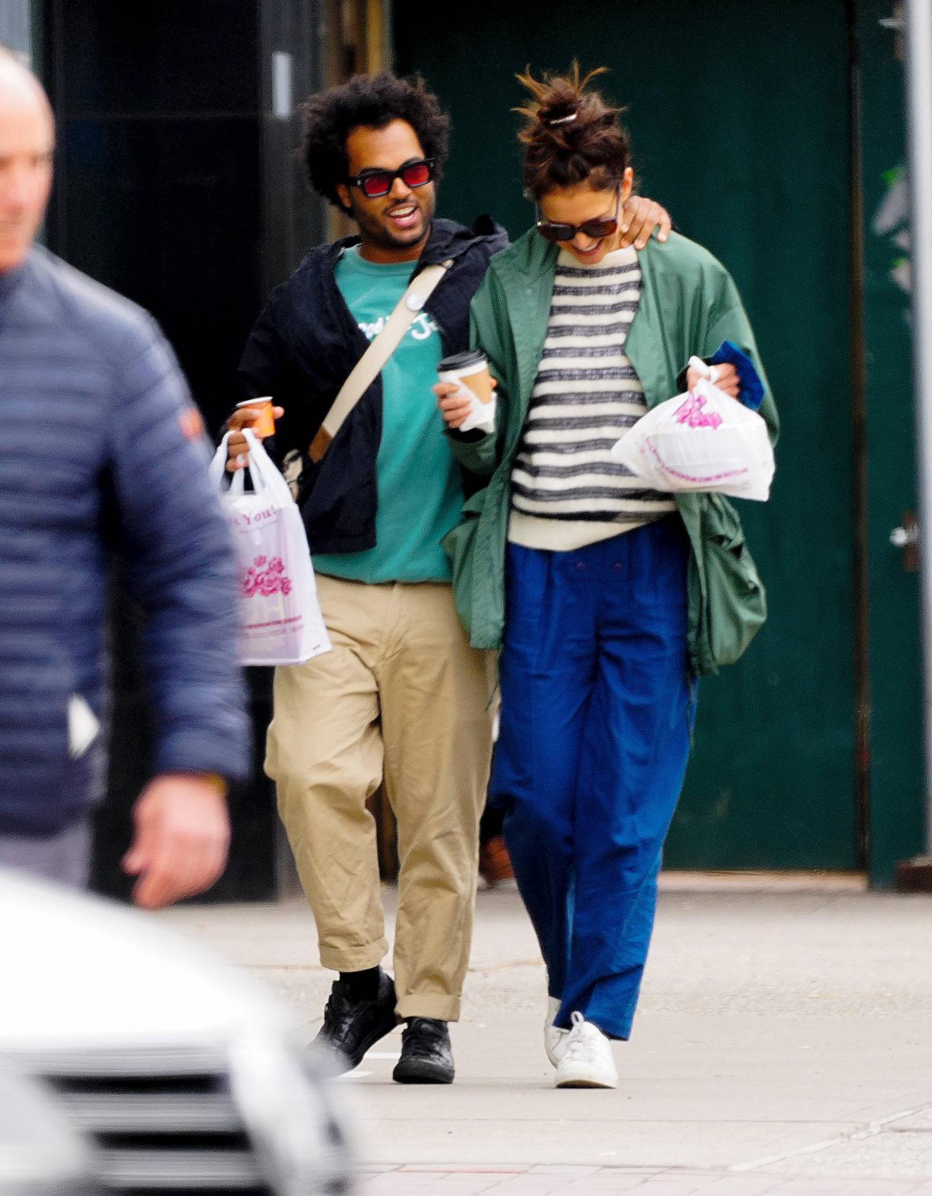 Katie Holmes - With Bobby Wooten III on a bike ride in New York