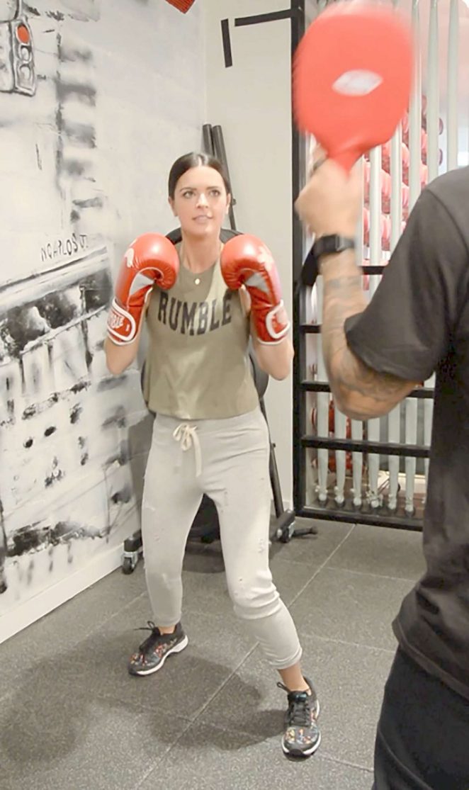 Katie Lee - Working out at Rumble Boxing in NY