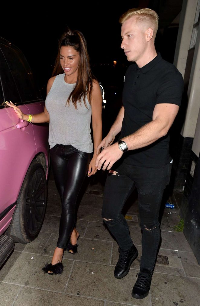Katie Price and Kris Boyson - Out and about in Brighton