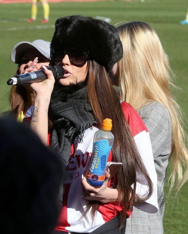 Katie Price - Celebrity Football Match at Cheltenham Town Football Club in London